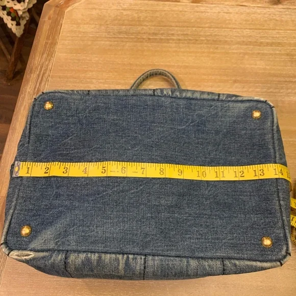 Prada  Canapa Blue Denim Tote - Picture 4 of 16